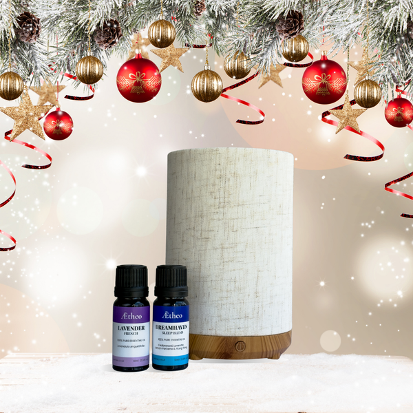 Tranquil Sleep Gift Set – Fabric USB Diffuser with Lavender & DreamHaven Oils