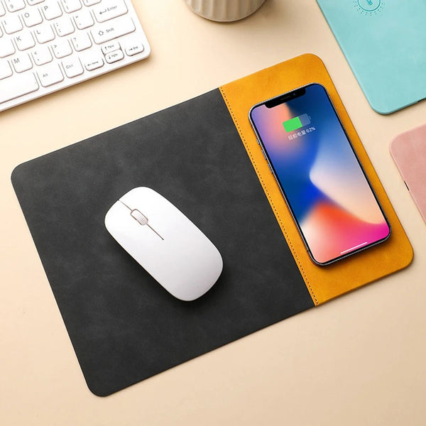 2 - in - 1 Wireless Charging Pad & Mouse Pad with 15W Fast Charging - Aetheo Store