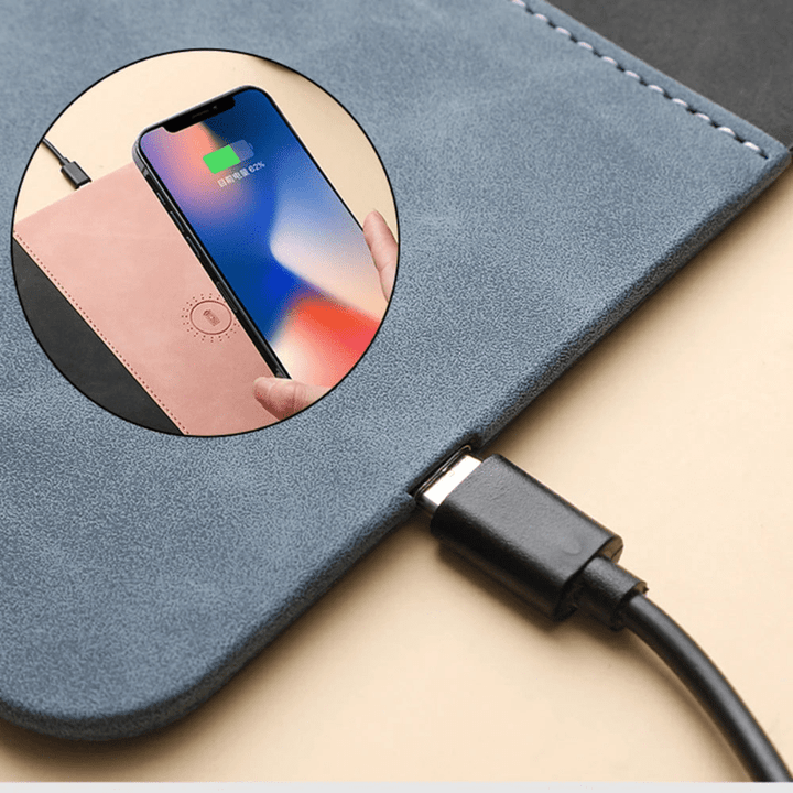 2 - in - 1 Wireless Charging Pad & Mouse Pad with 15W Fast Charging - Aetheo Store