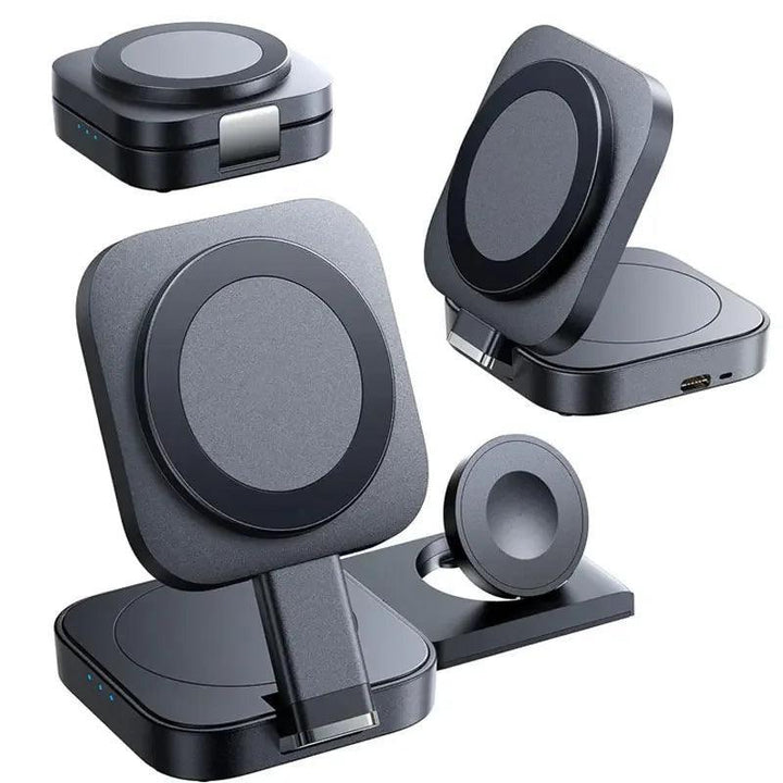 3 - in - 1 Foldable iPhone Wireless Charger For Travellers and Digital Nomads - Aetheo Store
