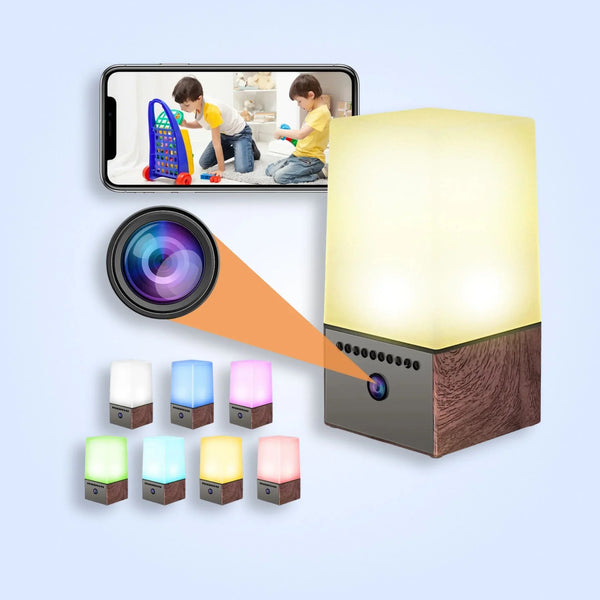 4K WiFi Mini Security Camera & Night Light Baby Monitor – Wide Angle Motion Detection