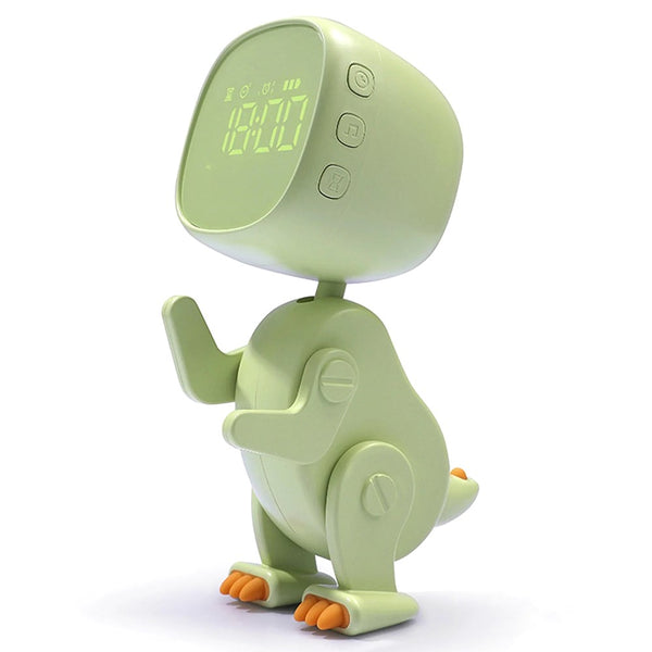 Dinosaur Kids Alarm Clock Bedside Clock with Night Light Digital Display Children Sleep Trainer