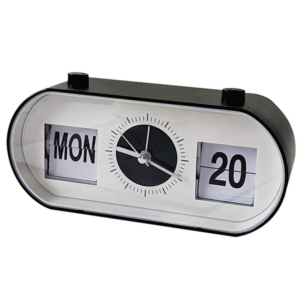 Manual Page Turning Clock Desk Alarm Clock Calendar Clock Home Decoration