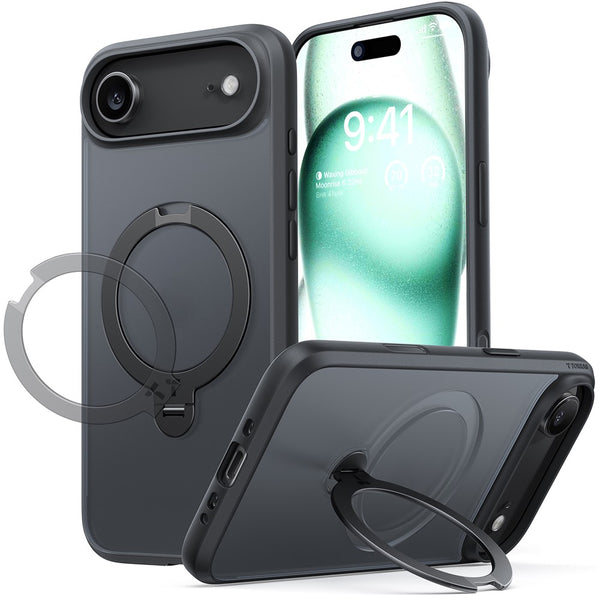 TORRAS For iPhone Air Case Magnetic Rotating Kickstand PC + TPU Phone Cover