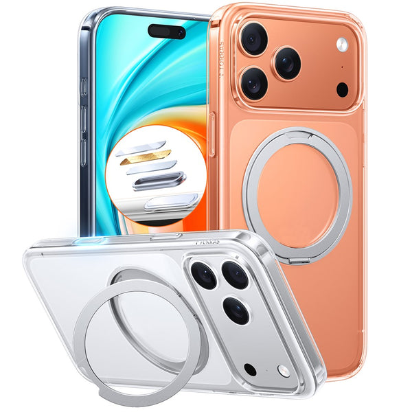 TORRAS Ostand Pro Series Park For iPhone 17 Pro Magnetic Case Rotating Kickstand TPU + PC Phone Cover
