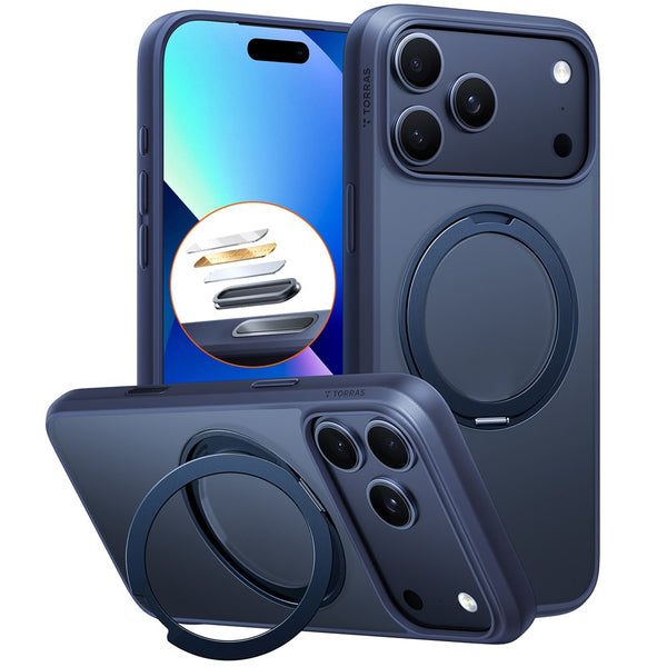 TORRAS Ostand Pro Series Park For iPhone 17 Pro Max Magnetic Case Rotating Kickstand TPU + PC Phone Cover