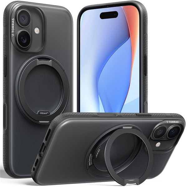 TORRAS O Fitness Series For iPhone 17 Case Compatible with MagSafe TPU PC Kickstand Phone Cover
