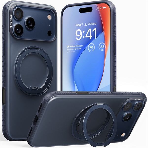 TORRAS O Fitness Series For iPhone 17 Pro Case Compatible with MagSafe TPU PC Kickstand Phone Cover