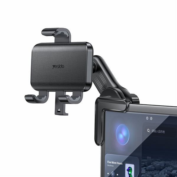YESIDO C250 Floating Screen Clip-On Phone Holder, 360-Degree Rotating