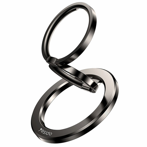 YESIDO C206 Double Ring Zinc Alloy Magnetic Folding Ring Kickstand for Mobile Phone