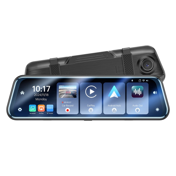 YESIDO KM24 Carplay Streaming Rearview Mirror Dash Cam Android Auto Airplay Screen