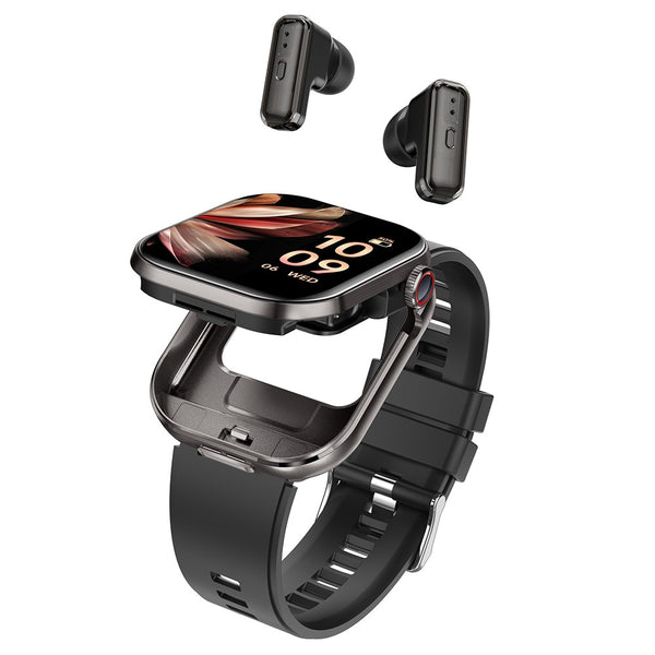 T99 Smart Watch 2 in 1 TWS Earbuds Bluetooth-compatible Call Heart Rate Blood Pressure Monitor Wristwatch