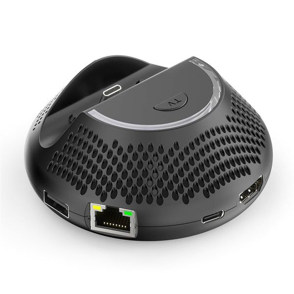 JYS-NS2289 For Nintendo Switch 2 Portable TV Dock Video Converter Stand with Gigabit Ethernet Port and RGB Ambient Light