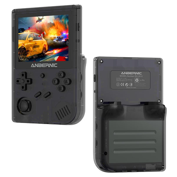 ANBERNIC RG351V Handheld Game Console 16G (System Card) + 64G (Memory Card) 3.5-inch IPS Screen Video Game Console, 5000 Games