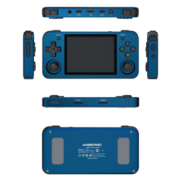 ANBERNIC RG353M 3.5-inch IPS Screen Portable Handheld Video Game Console with Built-In Hall Joystick, with 16G+128G TF Card