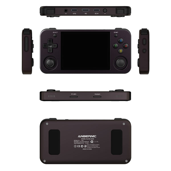 ANBERNIC RG353M 3.5-inch IPS Screen Portable Handheld Video Game Console with Built-In Hall Joystick, with 16G+256G TF Card