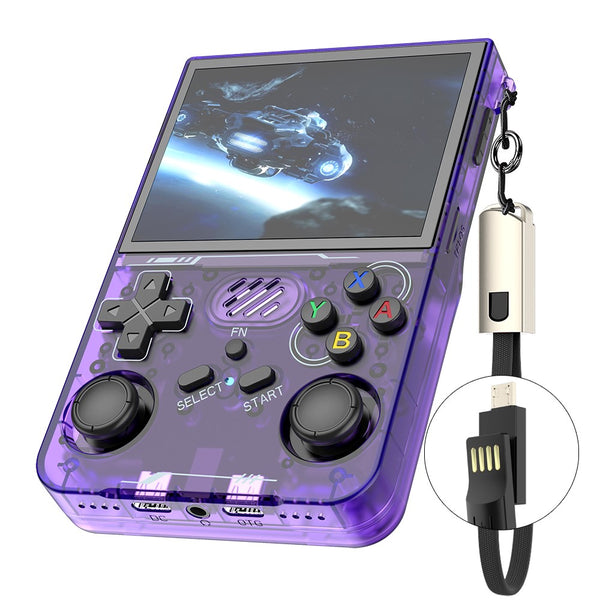 R36xx Handheld Game Console 3.5 Inch Screen Retro Arcade Gaming Controller, Standard Version  /  64G TF Card