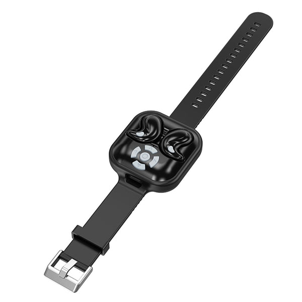 LY9 Mini Ultra Thin Wireless Sleep Earbuds Portable Shark Fin Design Bluetooth-Compatible Earphones with Watch Strap