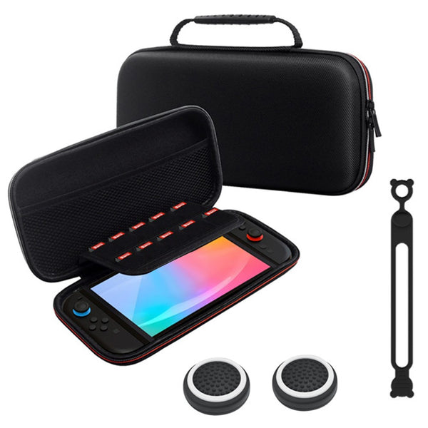 For Nintendo Switch 2 Storage Bag Portable EVA Carrying Case with Silicone Cable Tie