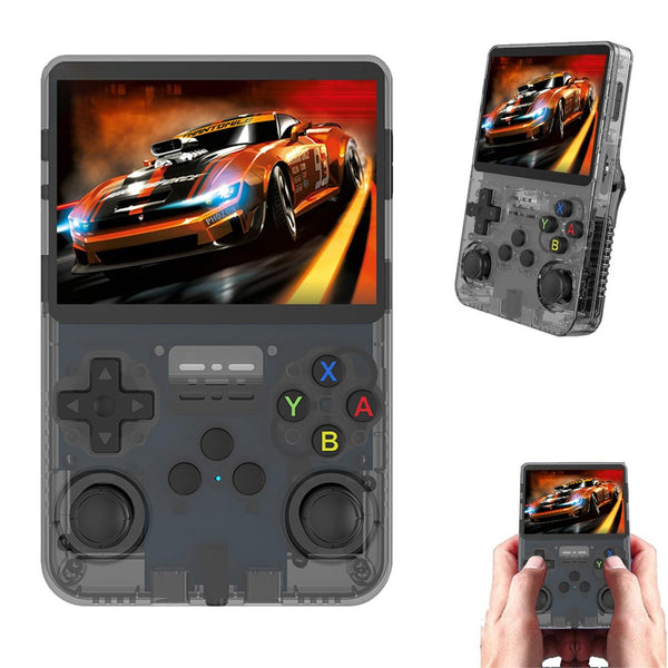 R36s 3.5 inch IPS Screen Handheld Retro Game Console with 64G TF Card