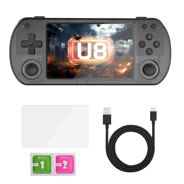 U8 Open Source Linux System 4.0 Inch IPS Screen Retro Handheld Game Console, 64GB Storage