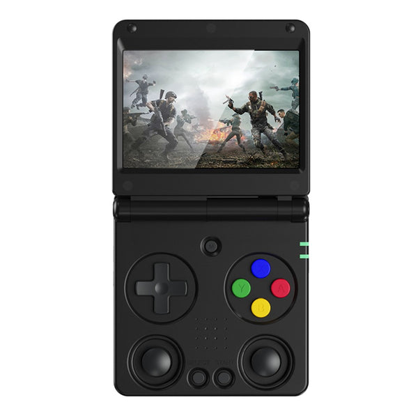 AMPOWN RG34XXSP 3.4 Inch IPS Screen Retro Handheld Game Console Foldable Wireless Gamepad, with 64G TF Card