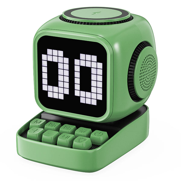 Magnetic Wireless Charger Bluetooth Speaker LED Display Clock with AI Voice Dialogue