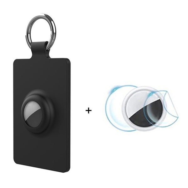For Tesla Car Key Card Storage Case Card Holder Smart Tracker Cover for AirTag , with Front Back Film Set