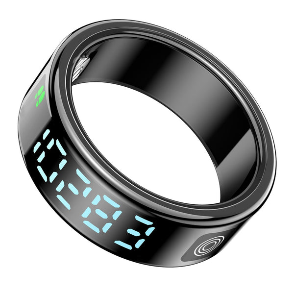 SR08 Digital Display Smart Ring Sleep Tracker Blood Oxygen Heart Rate Monitor Ring ( Magnetic Cable Charging )