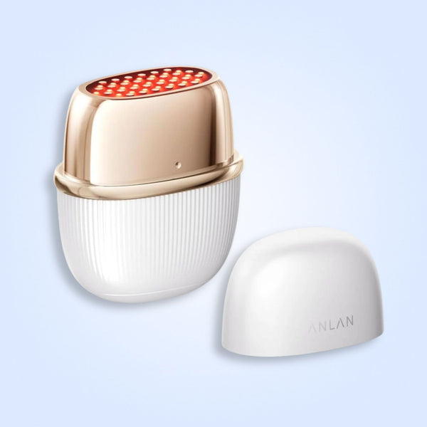 ANLAN 9-in-1 RF & Microcurrent Lifting Massager – 24K Gold Head with Red Light Therapy for Anti-Aging & Skin Tightening