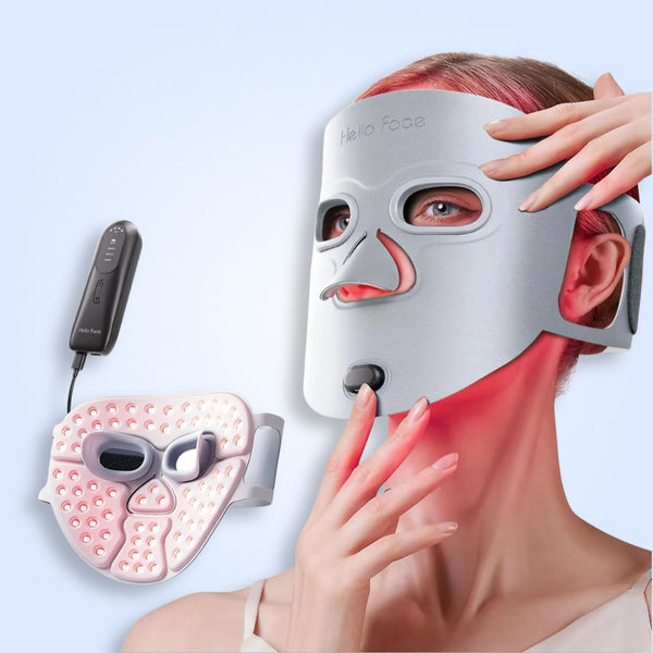 Hello Face M500S LED Face Mask – Red Light Therapy Mask for Wrinkles & Skin Rejuvenation