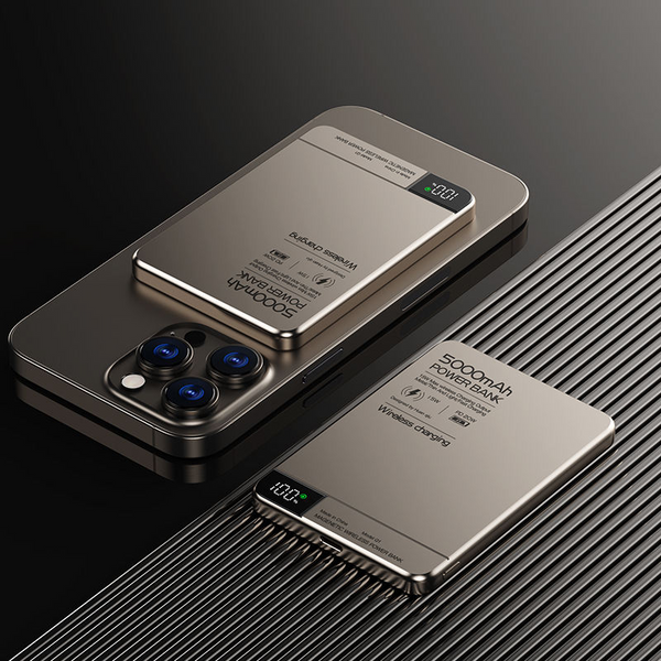 10000mAh Magnetic Wireless Power Bank – Slim, Fast & MagSafe-Compatible