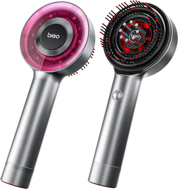 Breo Scalp3 Scalp Massage & Hair Growth Brush – Red Light Therapy, Patented Design, IPX7 Waterproof & Portable