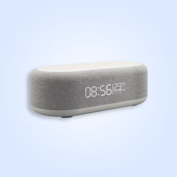 Smart Alarm Clock with Wireless Charger, Dimmable Night Light & Temp Display