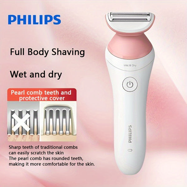 Philips SatinShave Lady Electric Shaver – Waterproof USB Rechargeable, Best Electric Shaver for Sensitive Skin