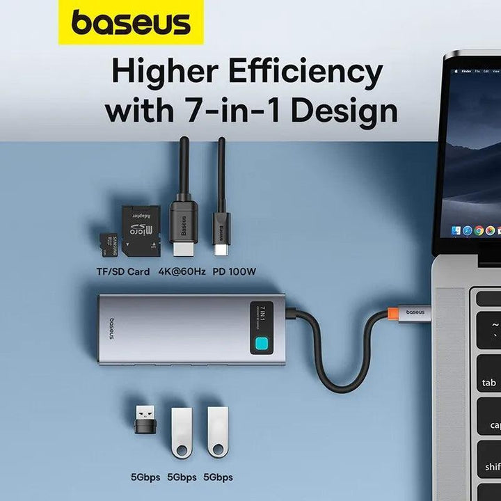 Baseus 7 - in - 1 Gen 2 USB - C HUB 4K@60Hz HDMI - Aetheo Store
