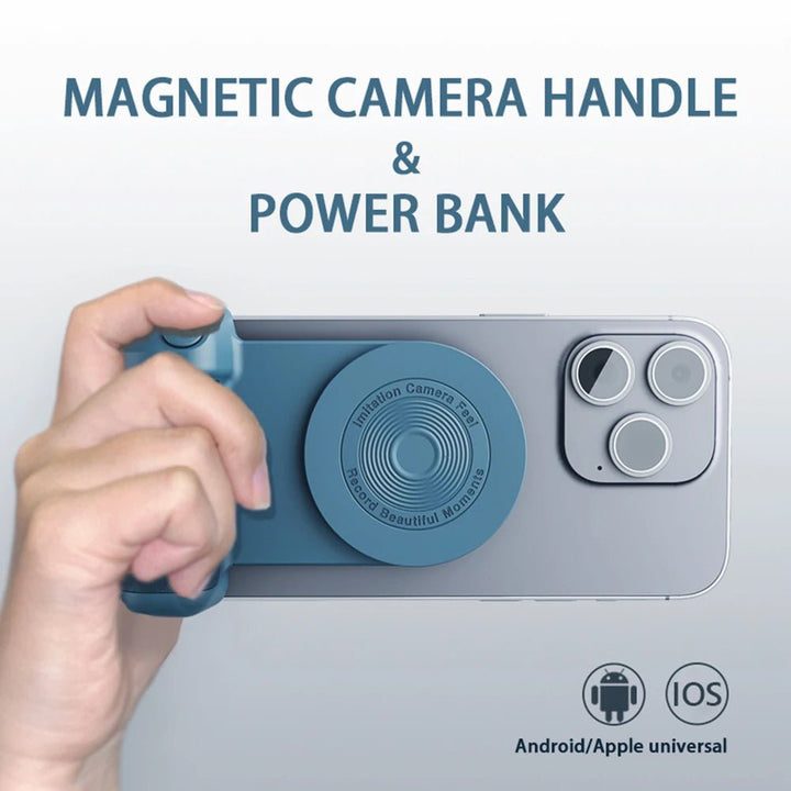 iPhone MagSafe Camera Grip with Power Bank – 3 - in - 1 Magnetic Handheld Selfie Tool - Aetheo Store