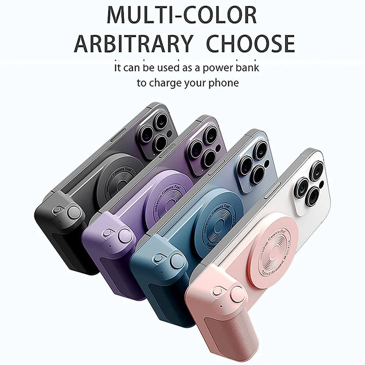 iPhone MagSafe Camera Grip with Power Bank – 3 - in - 1 Magnetic Handheld Selfie Tool - Aetheo Store