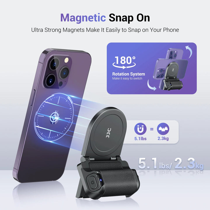 iPhone MagSafe Camera Grip with Wireless Shutter Remote & Tripod Mount - Aetheo Store