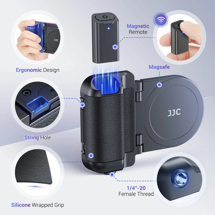 iPhone MagSafe Camera Grip with Wireless Shutter Remote & Tripod Mount - Aetheo Store