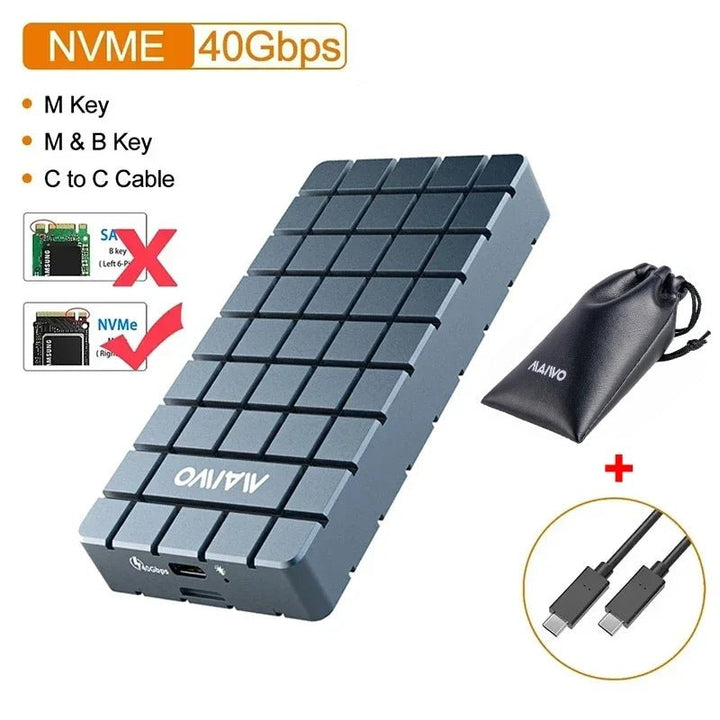 MAIWO USB 4.0 40Gbps M.2 NVMe SSD Enclosure - Perfect for Mac Mini M4 - Aetheo Store