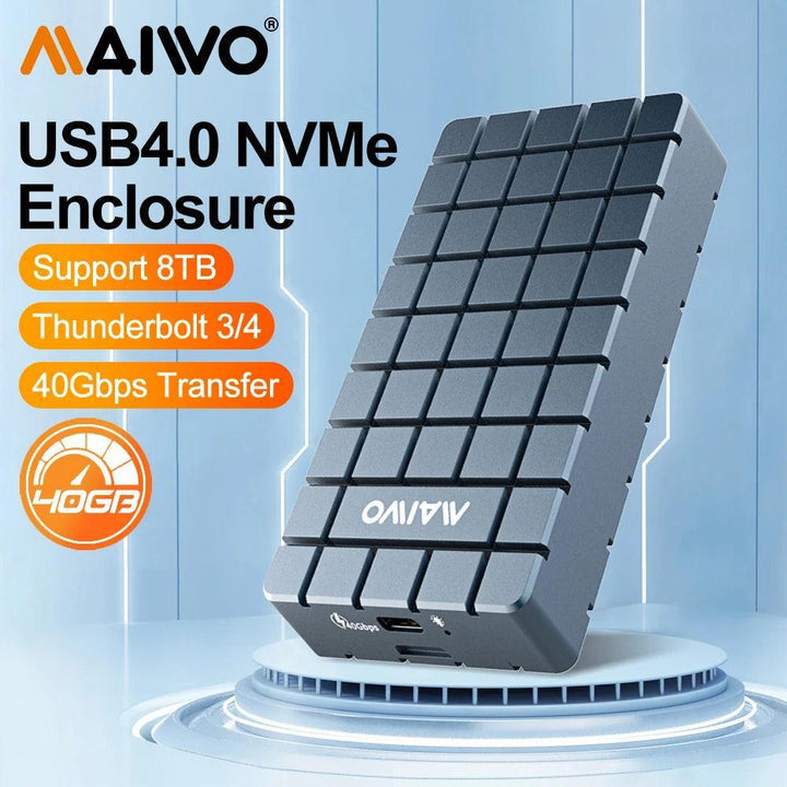 MAIWO USB 4.0 40Gbps M.2 NVMe SSD Enclosure - Perfect for Mac Mini M4 - Aetheo Store
