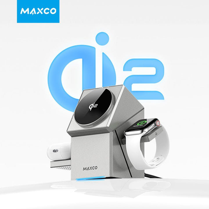 Qi2 3 in 1 Wireless Charger Stand - Auto Rotating Qi2 Certified Magnetic Wireless Charging - Aetheo Store
