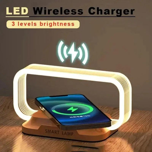 Touch Control Lamp with Wireless Charging – LED Light for Bedside or Desk - Aetheo Store