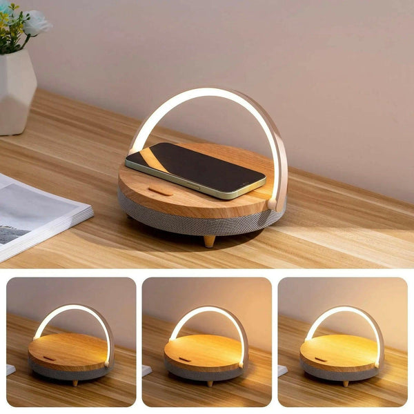 ZenGlow Wooden Wireless Charging Bluetooth Speaker - Aetheo Store