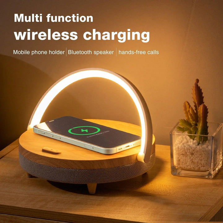 ZenGlow Wooden Wireless Charging Bluetooth Speaker - Aetheo Store